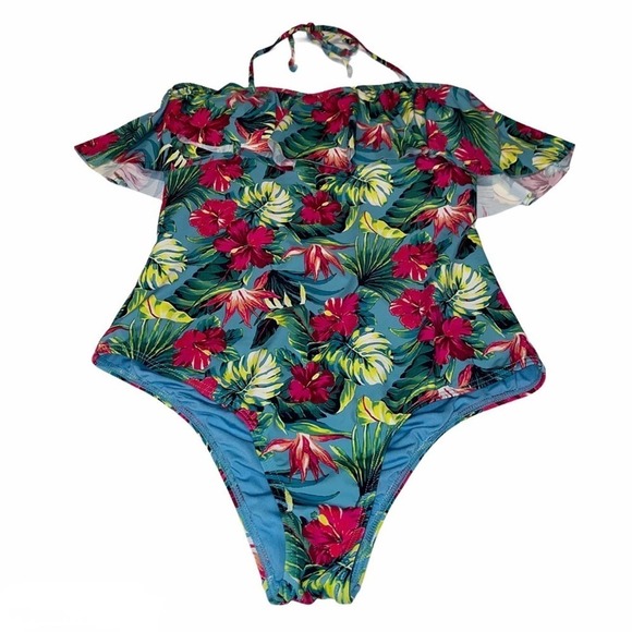 Tart Collection Ruffled Floral Swimsuit Medium - Picture 2 of 14